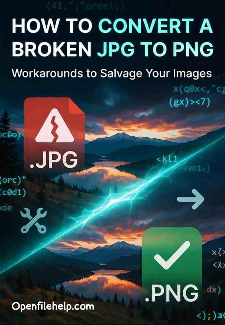 How to Convert a Broken JPG to PNG (workarounds to salvage images)