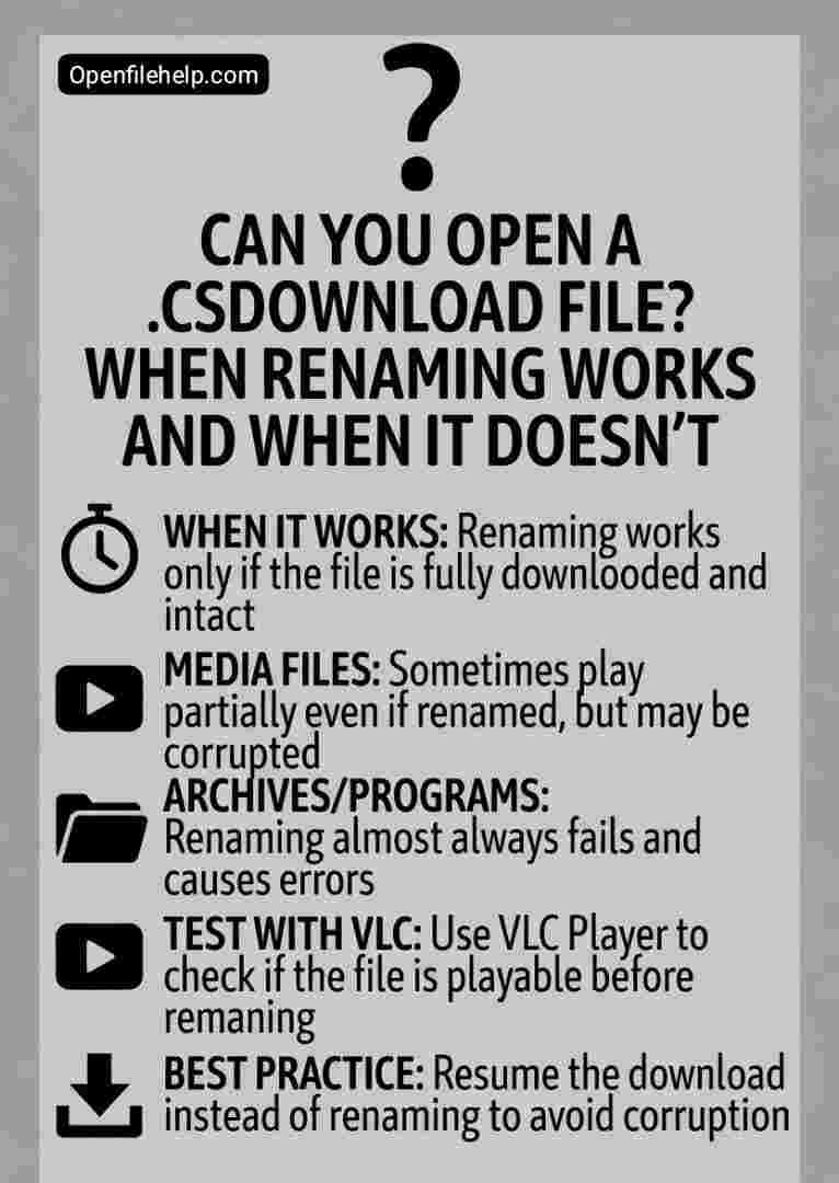 Can You Open a .csdownload File? When Renaming Works and When It Doesn’t