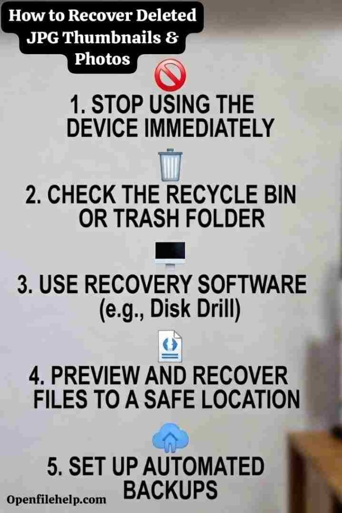 How to Recover Deleted JPG Thumbnails & Photos (quick recovery steps)