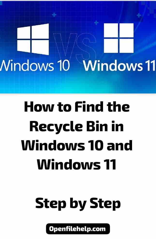 How to Find the Recycle Bin in Windows 10 and Windows 11 Step by Step
