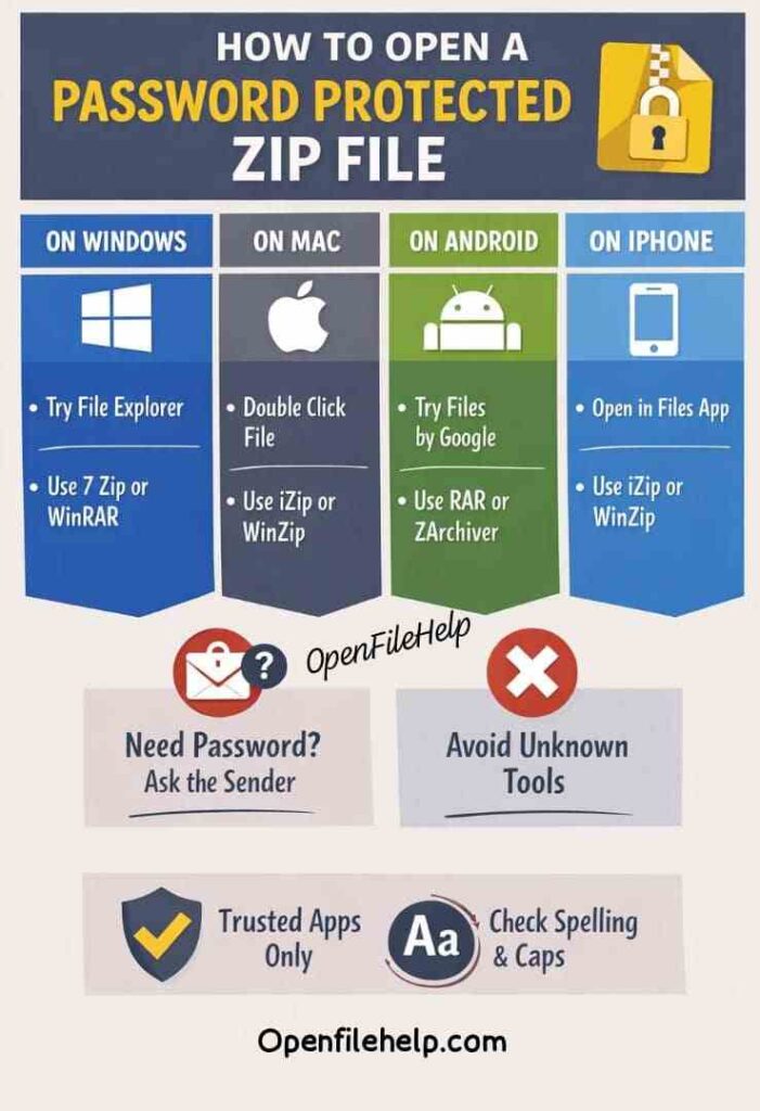 Easy Ways to Open a Password Protected ZIP File on Windows, Mac and Mobile